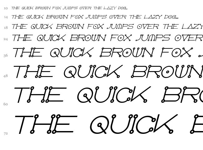 Anglo Celestial font waterfall